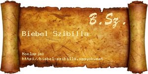 Biebel Szibilla névjegykártya